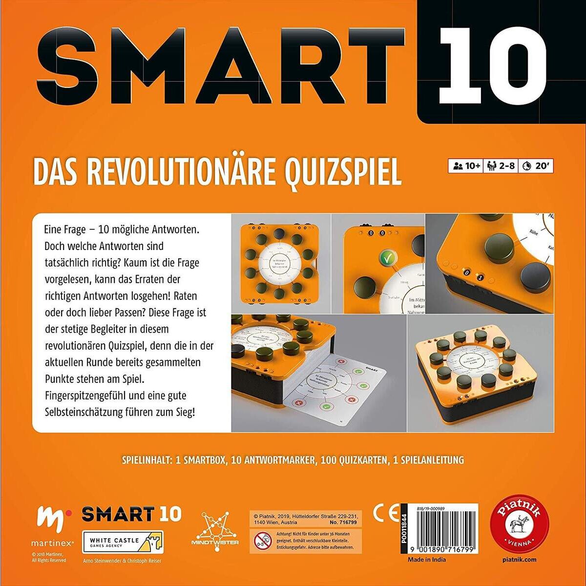 Piatnik Spiel Smart 10 Das revolutionäre Quizspiel