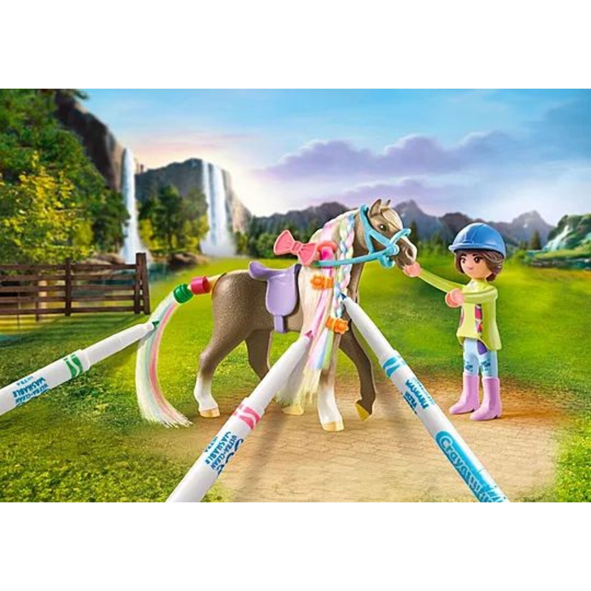 PLAYMOBIL® 71640 Horses of Waterfall - Kreativset mit Pferd und Stiften