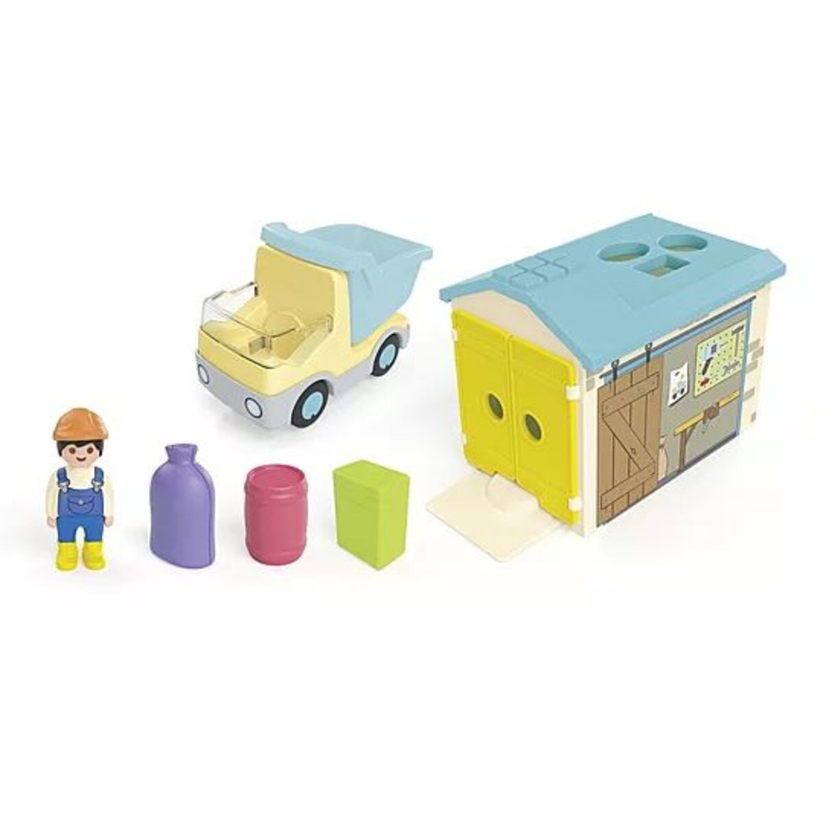 PLAYMOBIL® 71686 JUNIOR: LKW mit Sortiergarage
