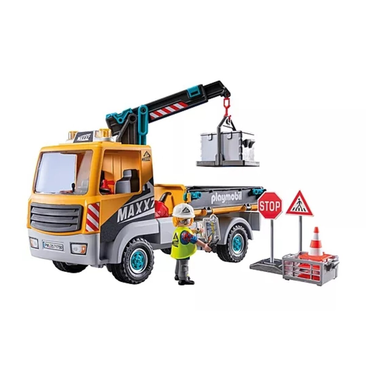 PLAYMOBIL® 71750 Act!on Heros Baustellen-LKW mit Kran