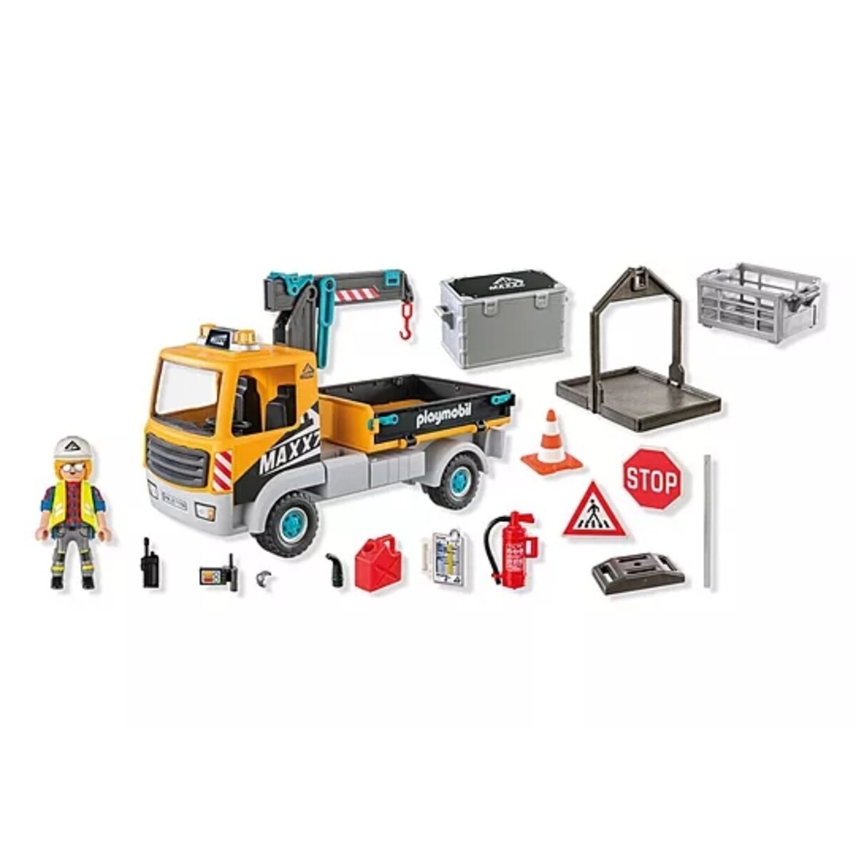 PLAYMOBIL® 71750 Act!on Heros Baustellen-LKW mit Kran
