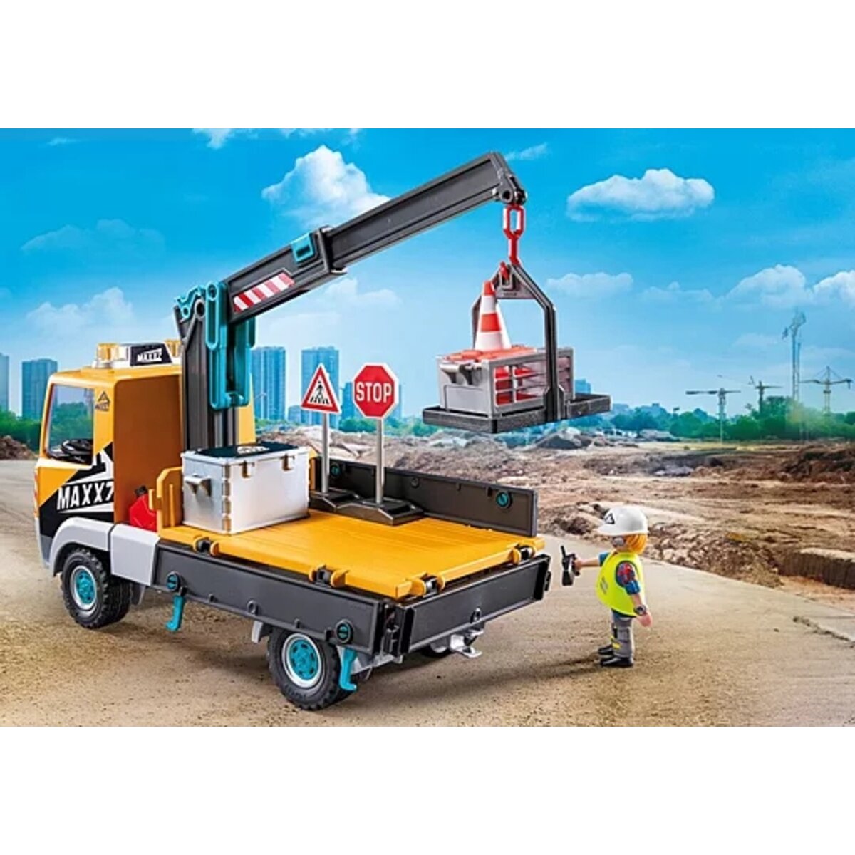 PLAYMOBIL® 71750 Act!on Heros Baustellen-LKW mit Kran