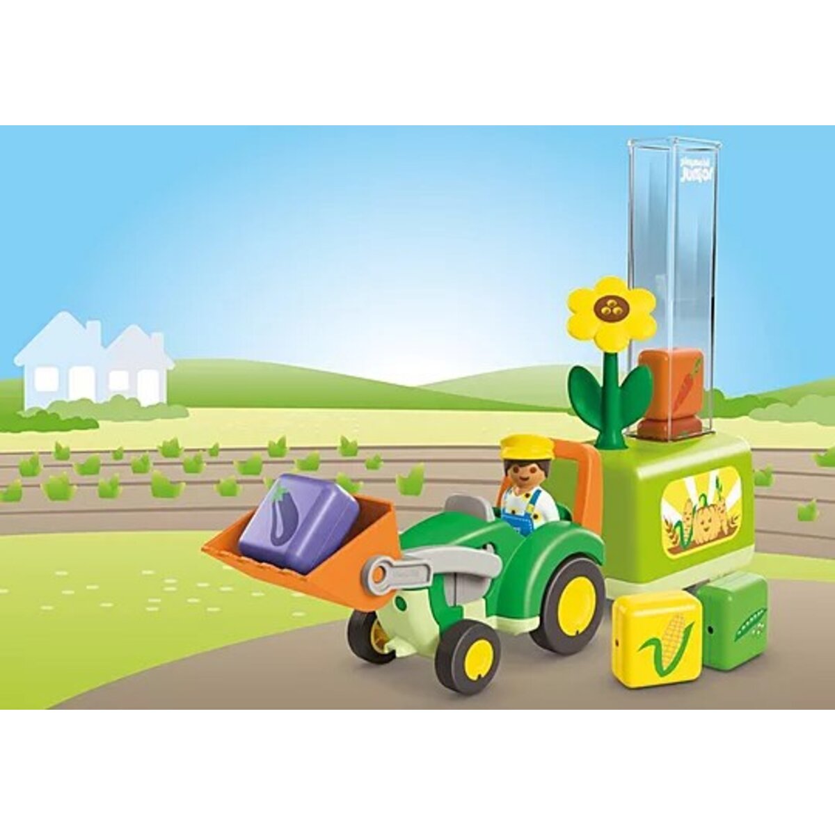 PLAYMOBIL® 71773 JUNIOR: Traktor mit lustiger Pflanzmaschine