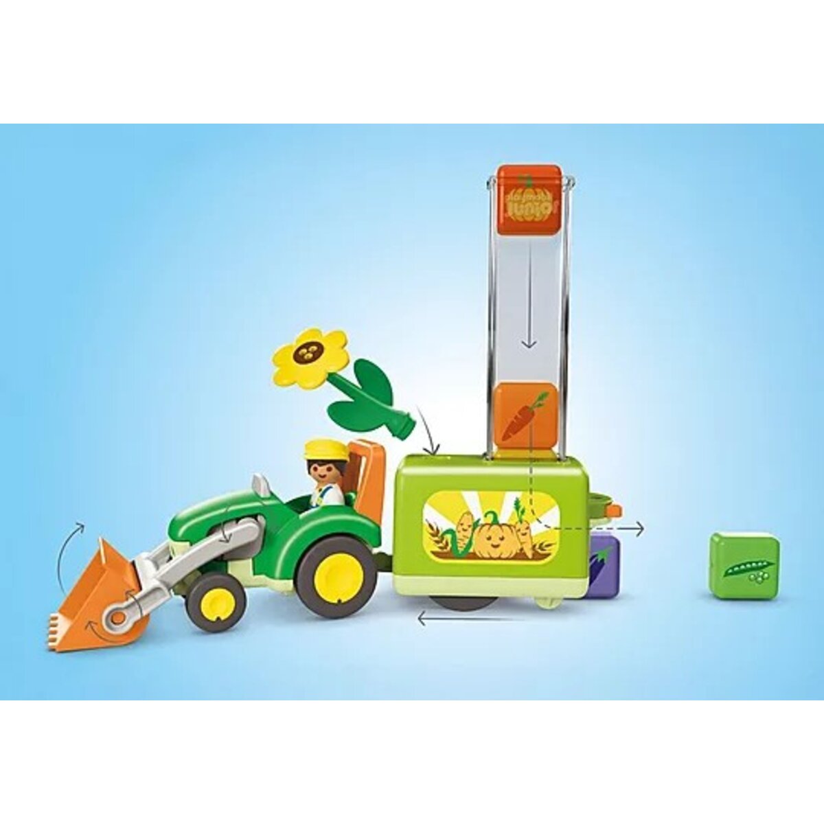 PLAYMOBIL® 71773 JUNIOR: Traktor mit lustiger Pflanzmaschine