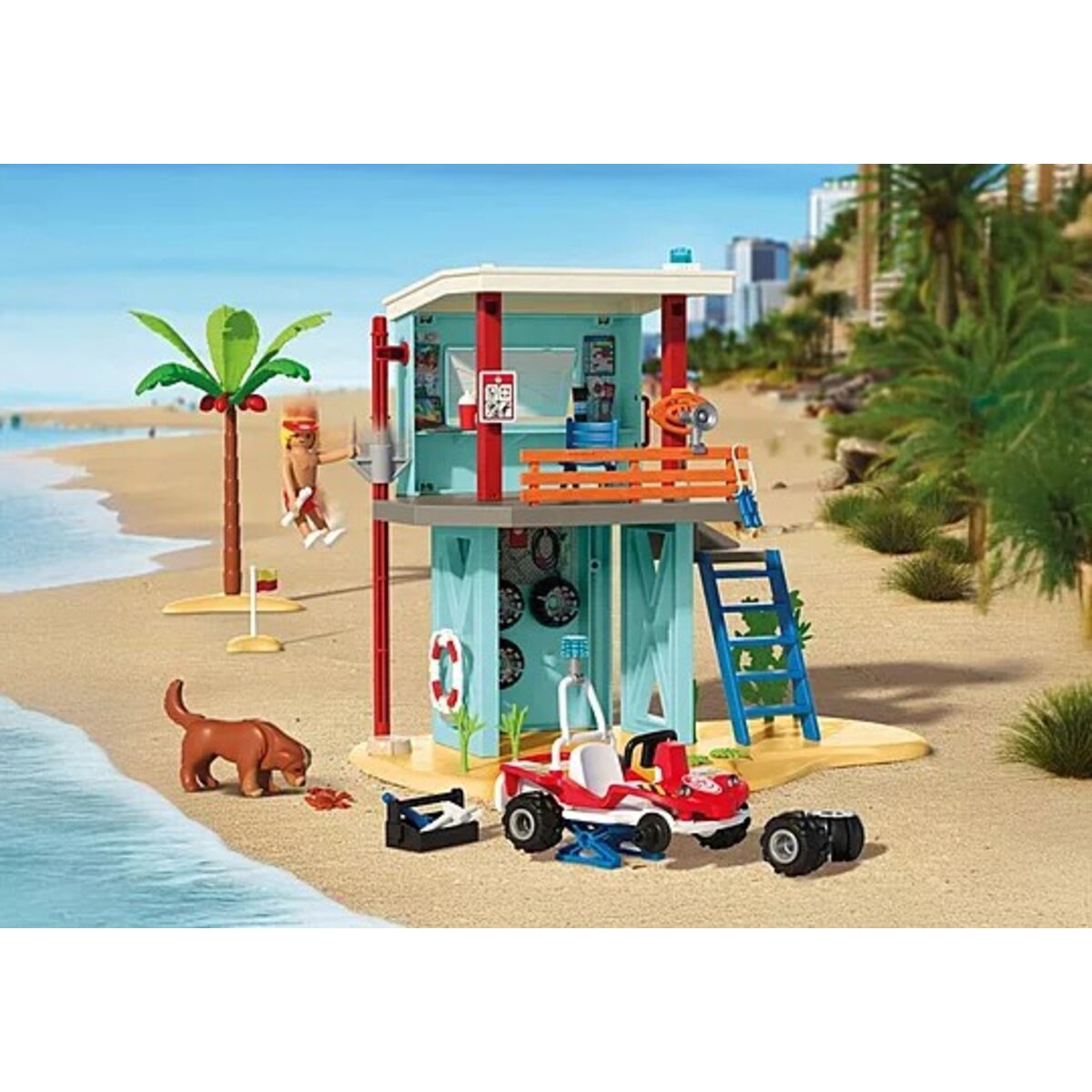 PLAYMOBIL® 71903 DLRG Rettungsturm mit Quad-Werkstatt