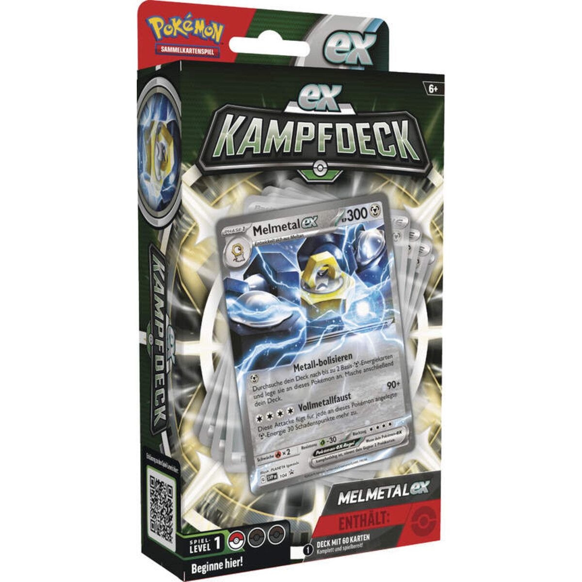 Pokemon Kampfdeck Hundemon-ex oder Melmetal-ex, 1 Stück, 2-fach sortiert