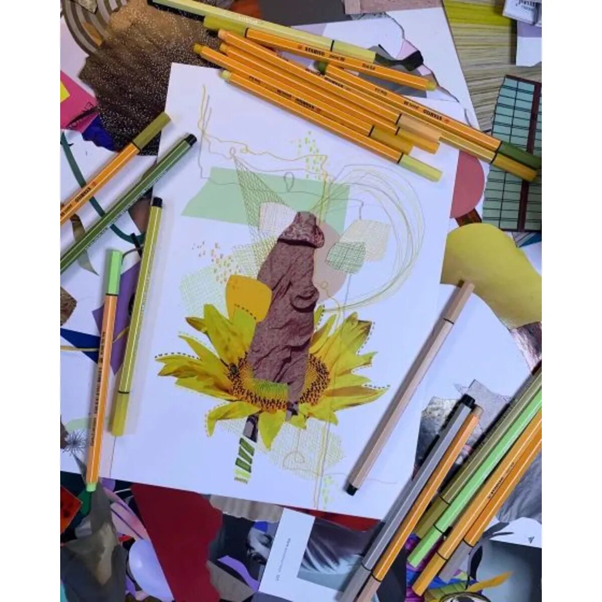 Premium-Filzstift - STABILO Pen 68 - Einzelstift - moosgrün