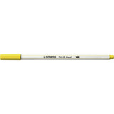 Premium-Filzstift mit Pinselspitze für variable Strichstärken - STABILO Pen 68 brush - Einzelstift - gelb