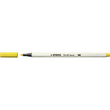 Premium-Filzstift mit Pinselspitze für variable Strichstärken - STABILO Pen 68 brush - Einzelstift - gelb