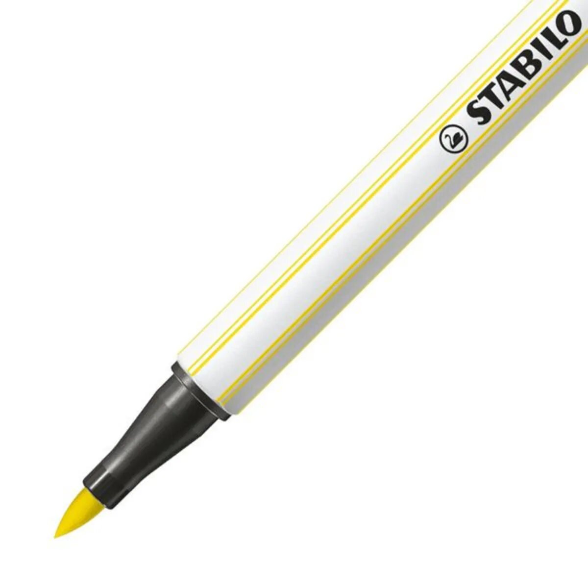 Premium-Filzstift mit Pinselspitze STABILO® Pen 68 brush, zitronengelb