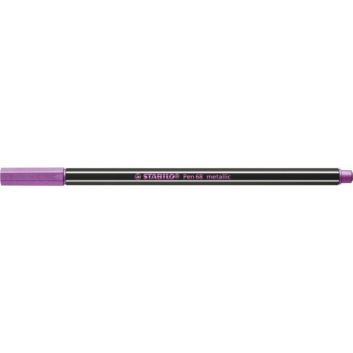 Premium Metallic-Filzstift - STABILO Pen 68 metallic - Einzelstift - metallic rosarot