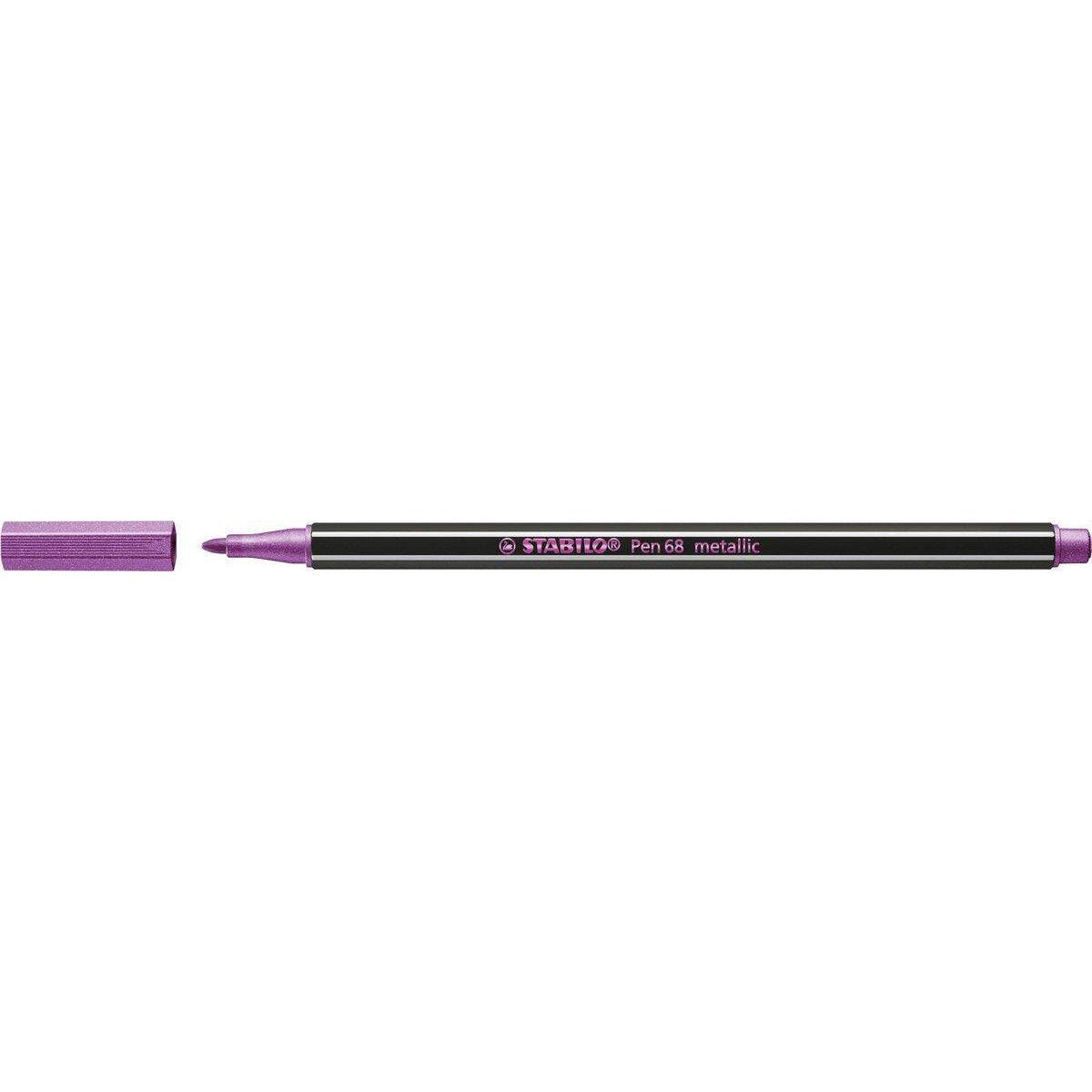 Premium Metallic-Filzstift - STABILO Pen 68 metallic - Einzelstift - metallic rosarot