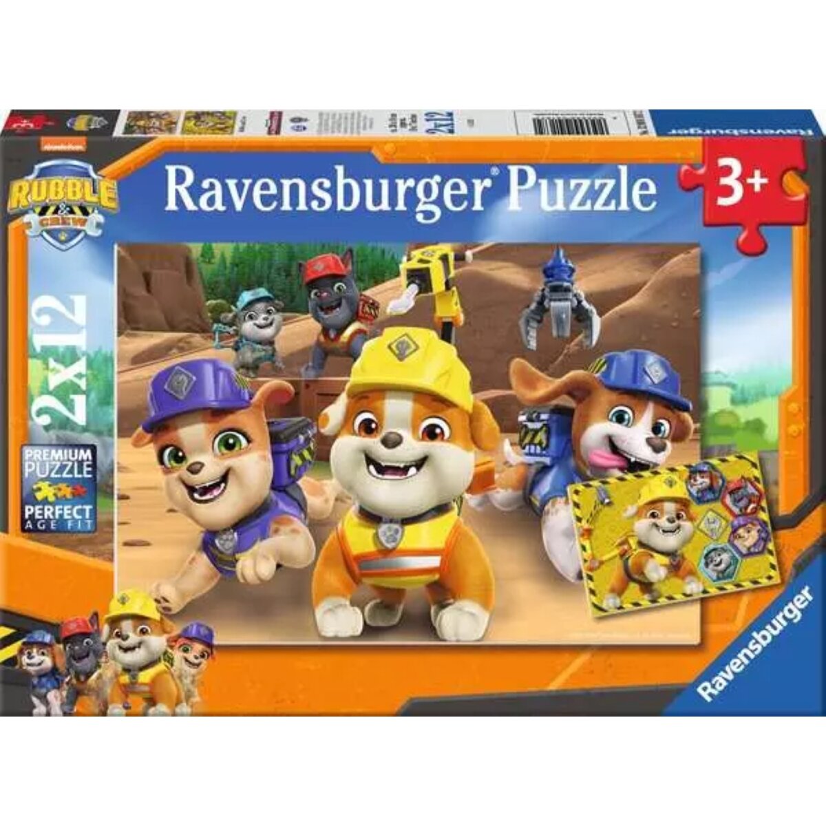 Ravensburger 2 Kinderpuzzle 12 Teile Bulldoge Rubble und sein Team 28 x 19 x 4 cm