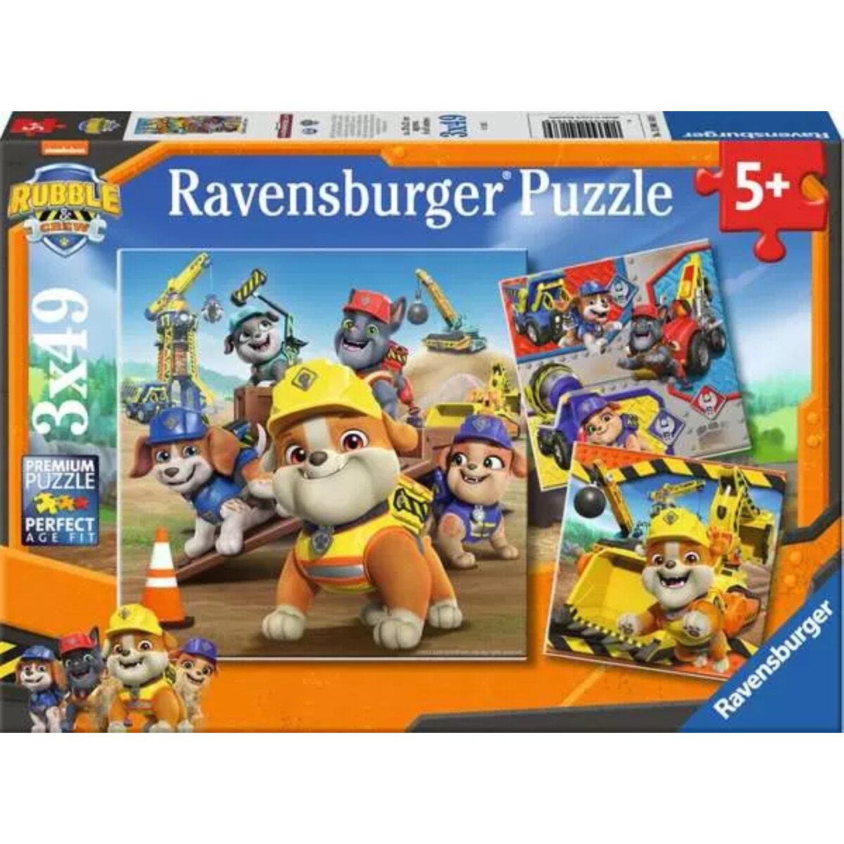 Ravensburger 3 Kinderpuzzle 49 Teile Arbeitsfahrzeuge 21 x 21 x 0,2 cm