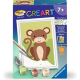 Ravensburger CreArt Kleiner Affe Malen nach Zahlen 8,5 x 12 cm