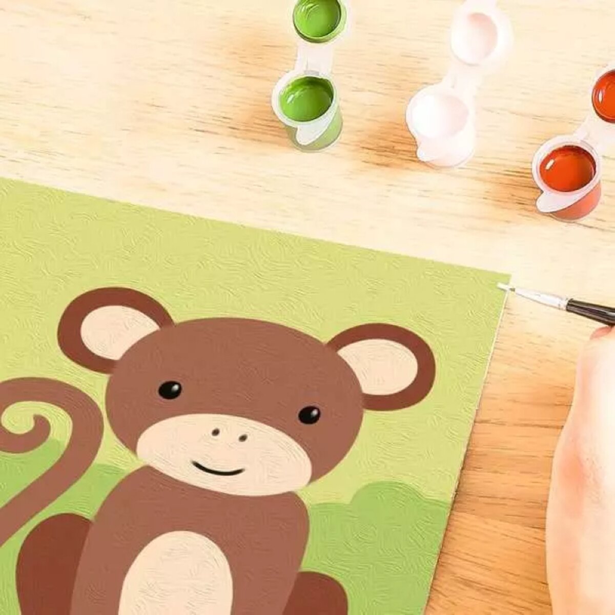 Ravensburger CreArt Kleiner Affe Malen nach Zahlen 8,5 x 12 cm