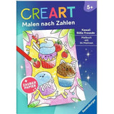 Ravensburger CreArt Malen nach Zahlen ab 5, Zauberpapier: Kawaii Süße Freunde