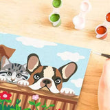 Ravensburger CreArt Malen nach Zahlen Hunde und Katze