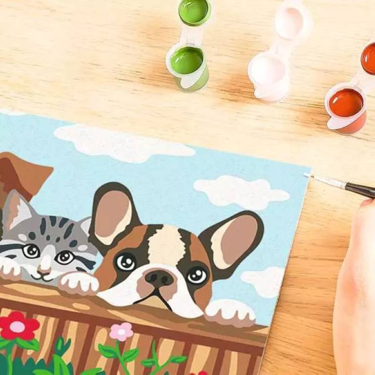 Ravensburger CreArt Malen nach Zahlen Hunde und Katze