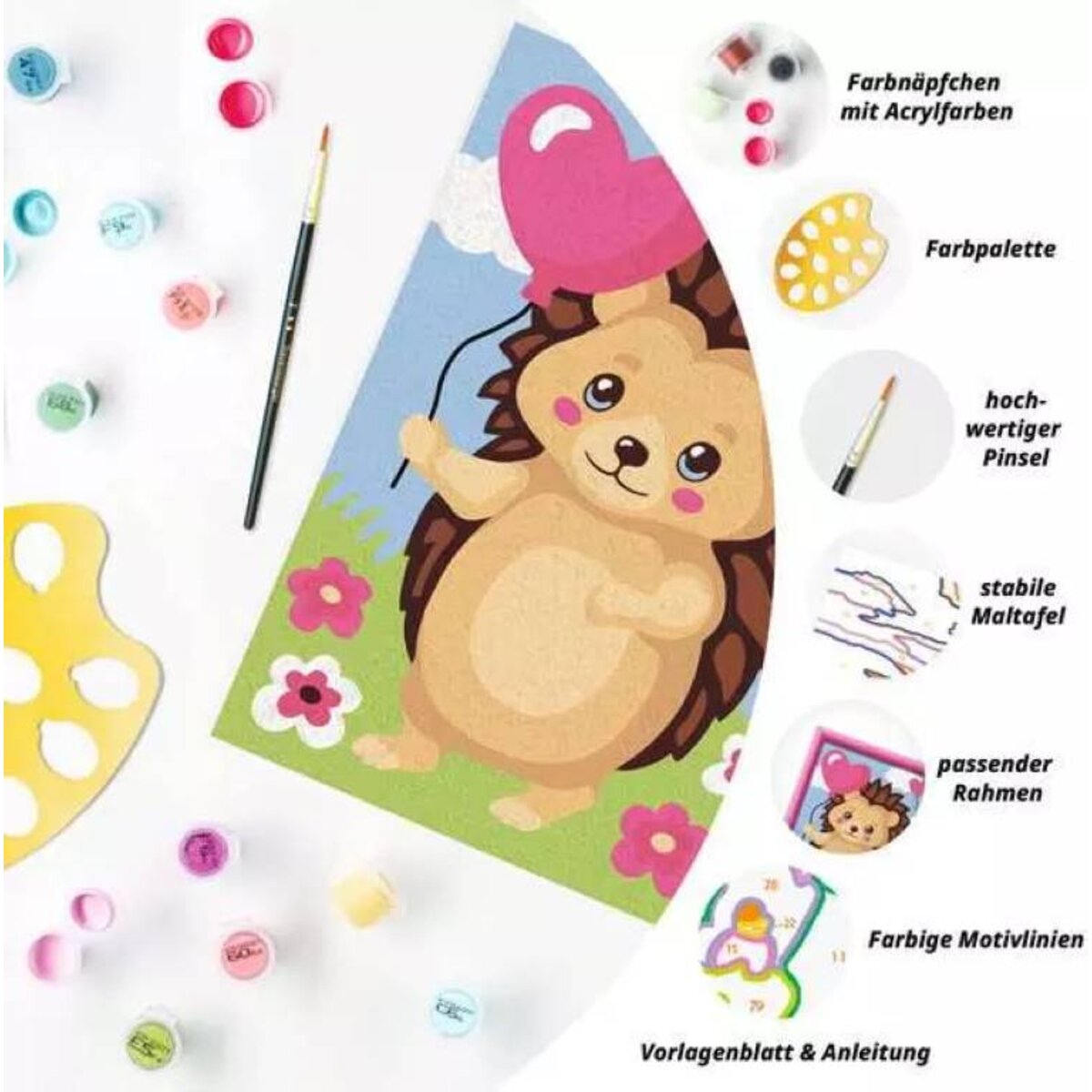 Ravensburger CreArt Malen nach Zahlen Herziger Igel