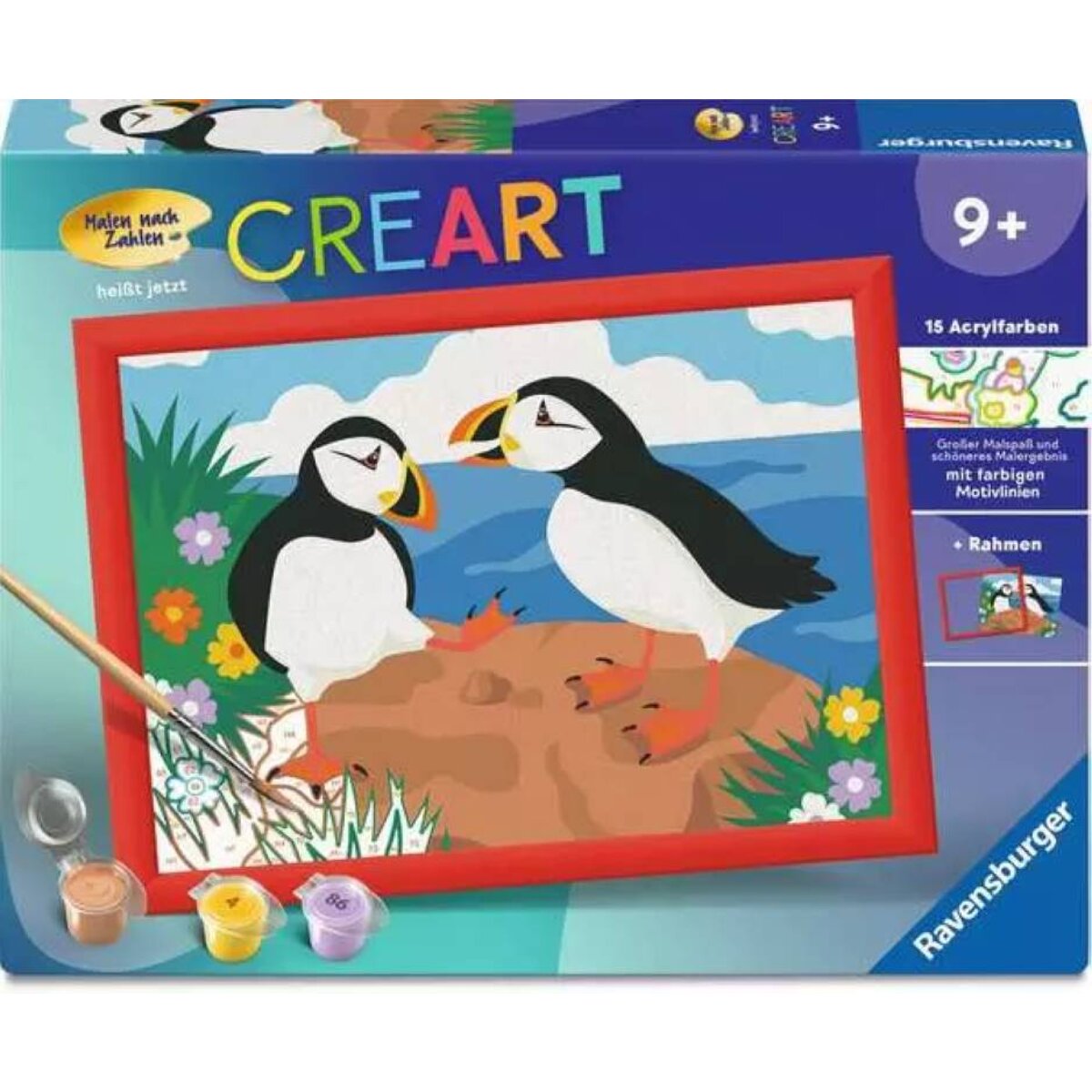 Ravensburger CreArt Malen nach Zahlen Papageientaucher