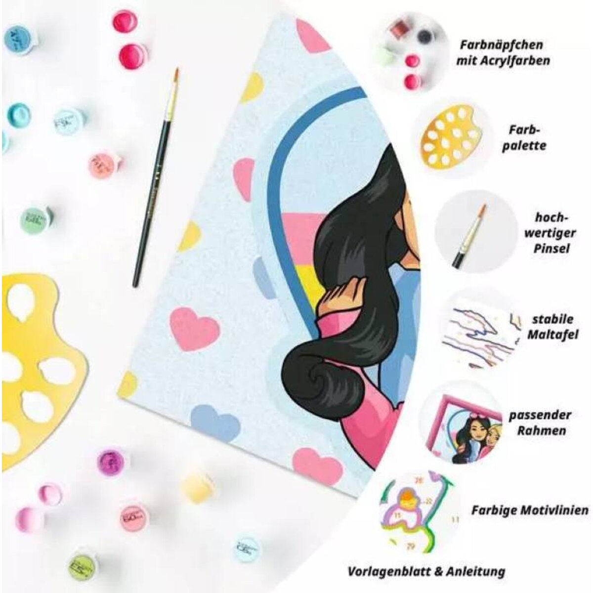 Ravensburger CreArt Malen nach Zahlen Kinder Barbie-Duo