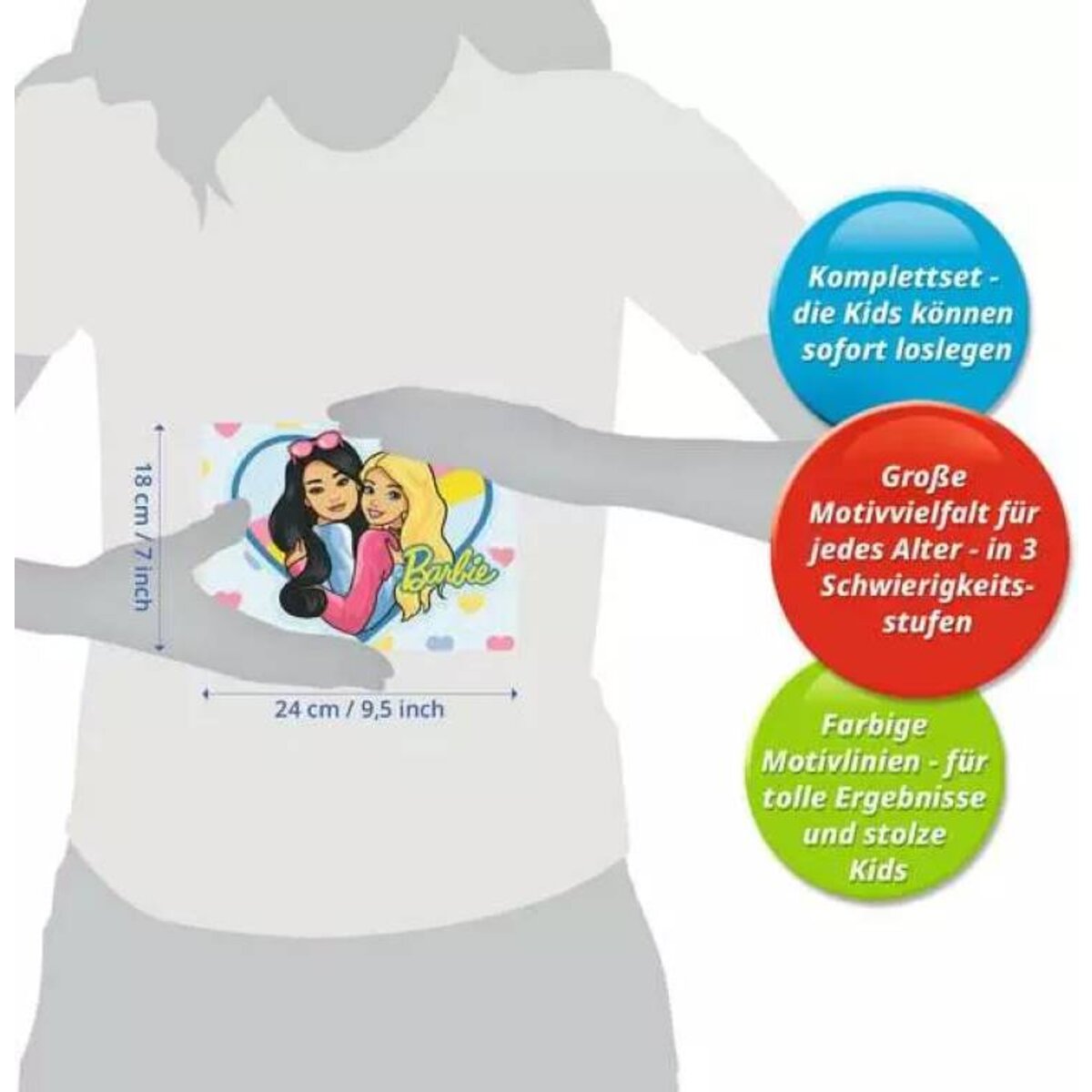 Ravensburger CreArt Malen nach Zahlen Kinder Barbie-Duo