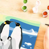 Ravensburger CreArt Malen nach Zahlen Pinguin-Familie
