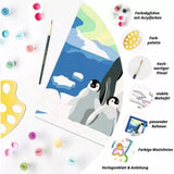 Ravensburger CreArt Malen nach Zahlen Pinguin-Familie