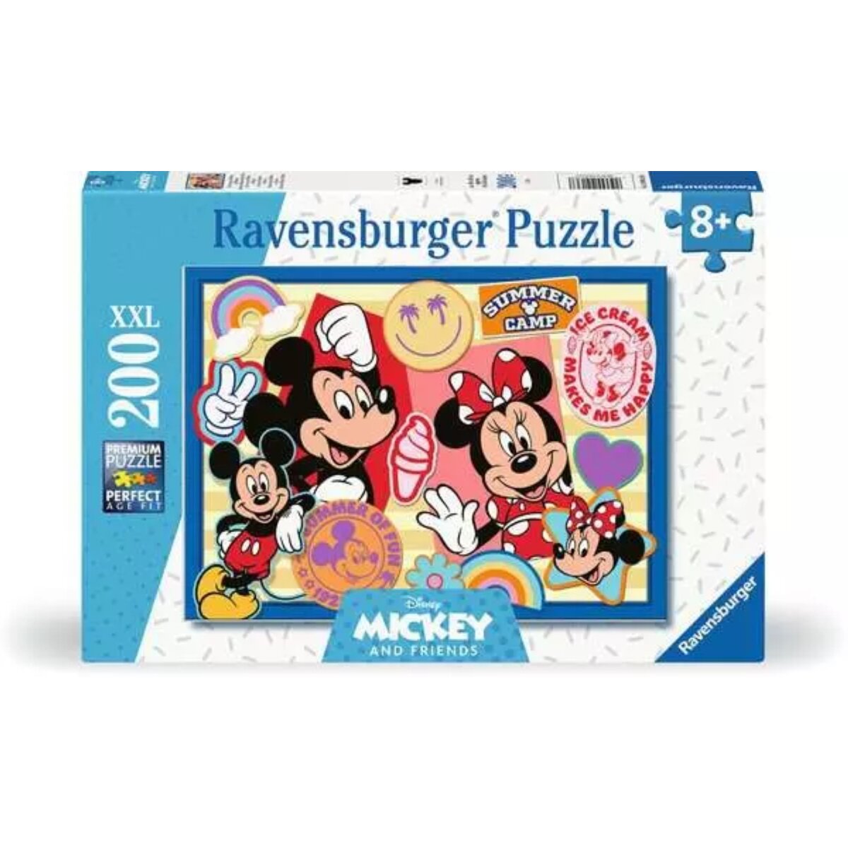Ravensburger Kinderpuzzle 200 Teile Unterwegs mit Mickey und Minnie 49 x 36 cm