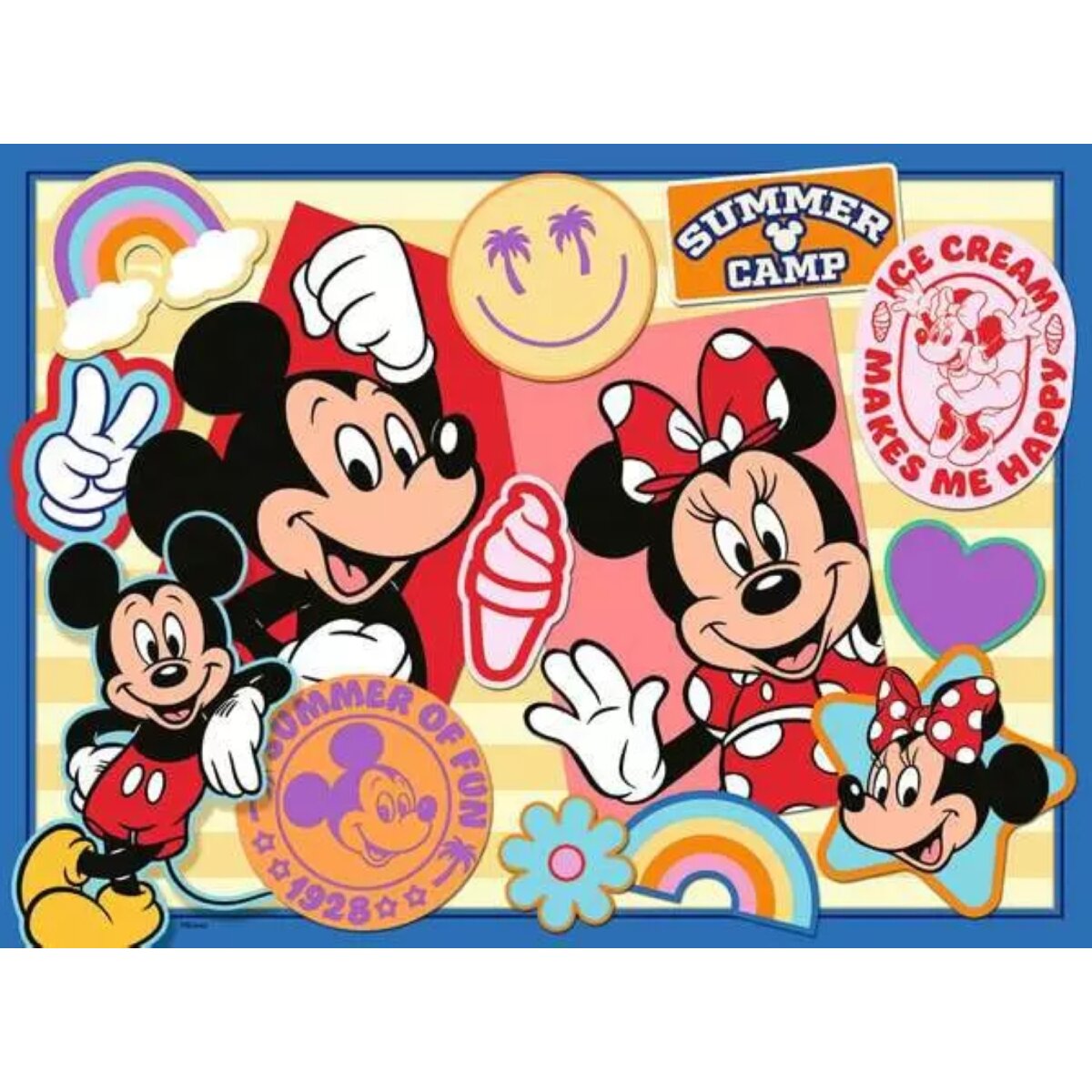 Ravensburger Kinderpuzzle 200 Teile Unterwegs mit Mickey und Minnie 49 x 36 cm