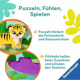 Ravensburger play+ Magnetisches Holz-Fühl-Puzzle: Dschungel