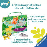 Ravensburger play+ Magnetisches Holz-Fühl-Puzzle: Dschungel