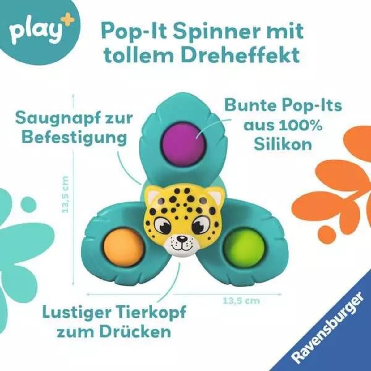 Ravensburger play+ Pop-it Spinner: Leopard