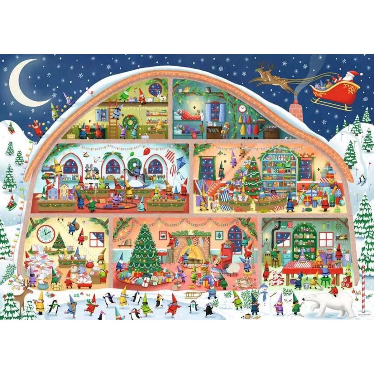 Ravensburger Puzzle - Die Weihnachtswerkstatt, 1000 Teile