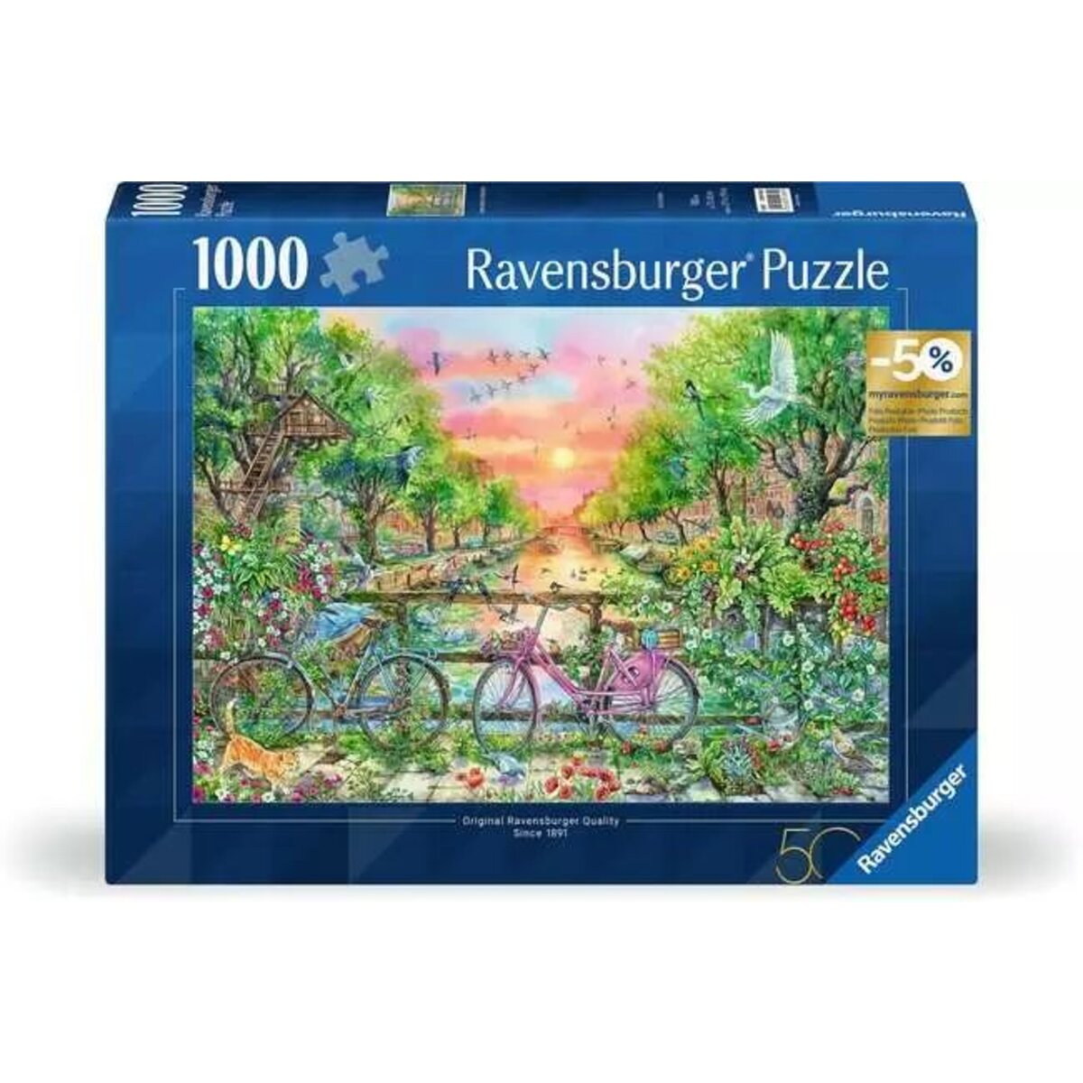 Ravensburger Puzzle - Verträumte Fahrräder in Amsterdam, 1000 Teile