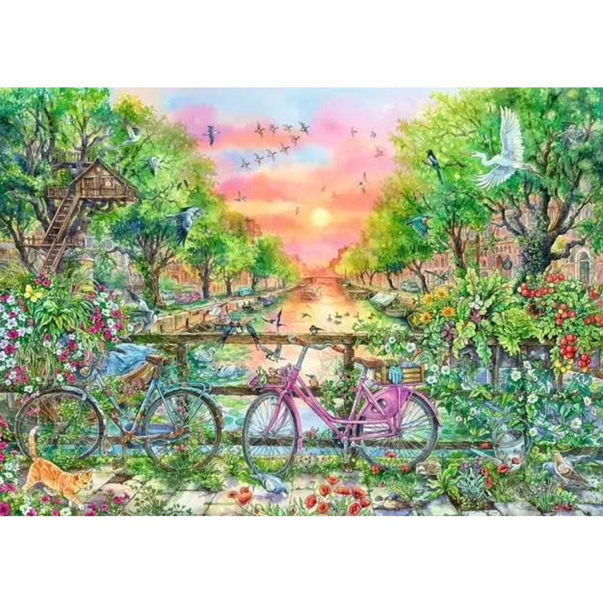 Ravensburger Puzzle - Verträumte Fahrräder in Amsterdam, 1000 Teile
