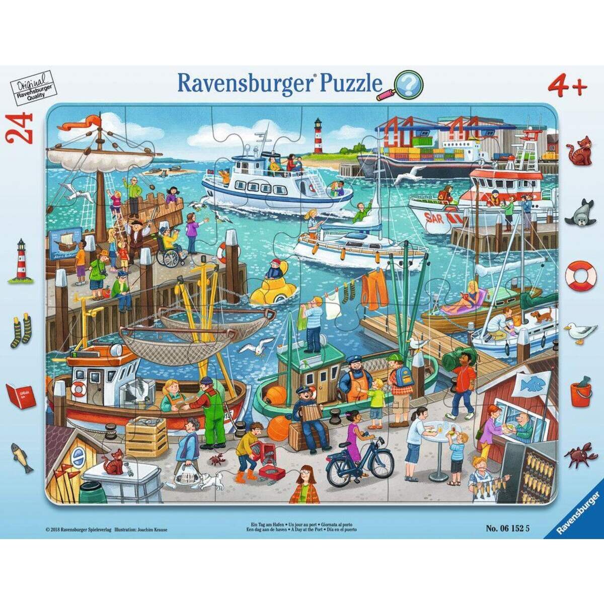 Ravensburger Puzzle - Ein Tag am Hafen, 24 Teile