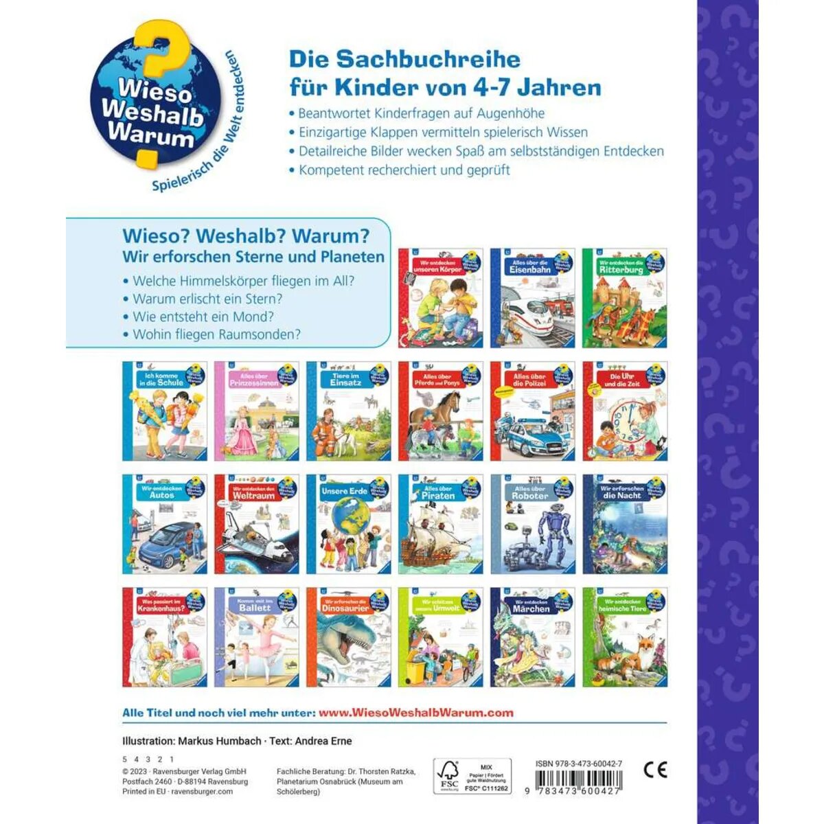 Ravensburger Wieso? Weshalb? Warum? Band 59: Wir erforschen Sterne und Planeten