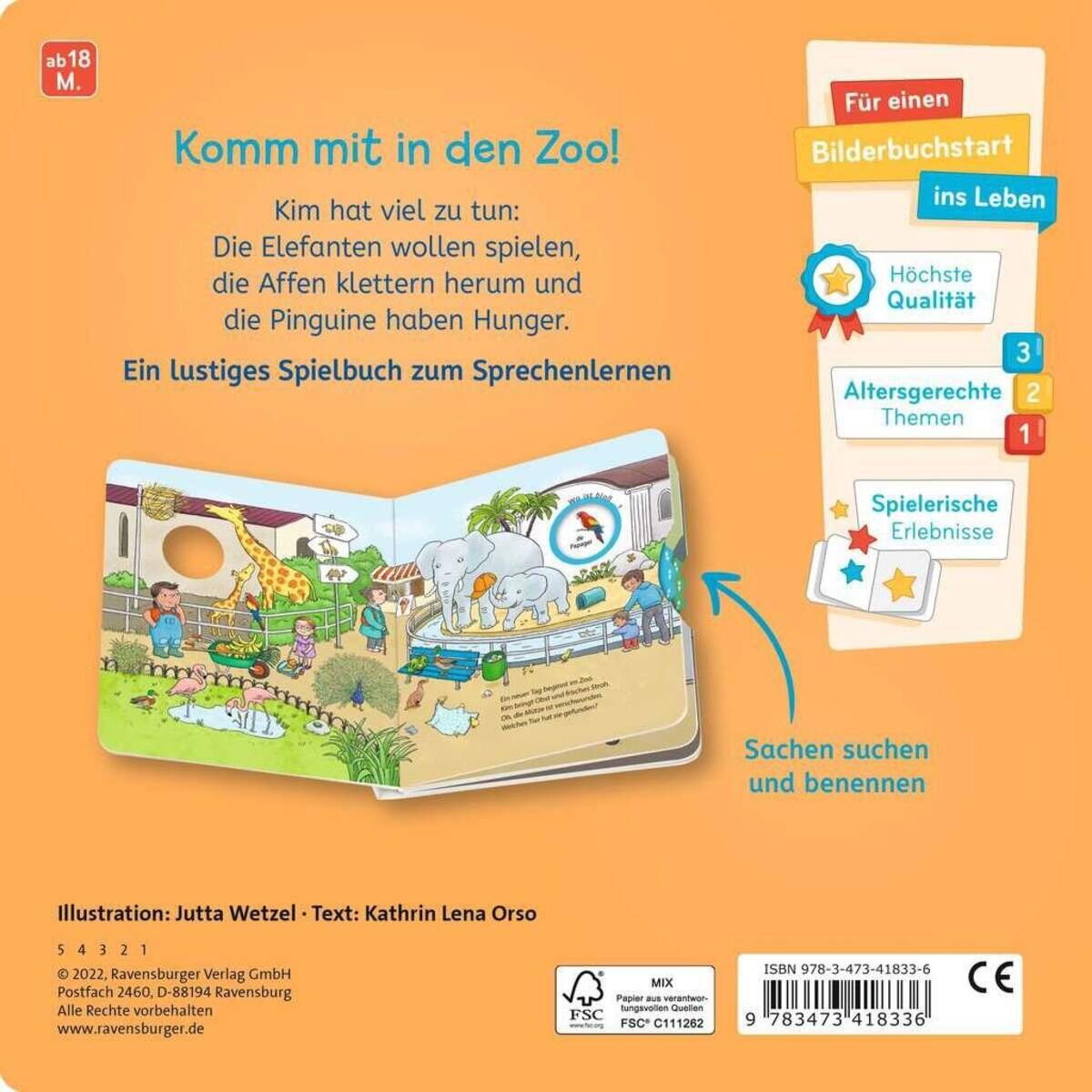 Ravensburger Wo ist bloß…? Mein Zoo-Buch zum Sachen suchen