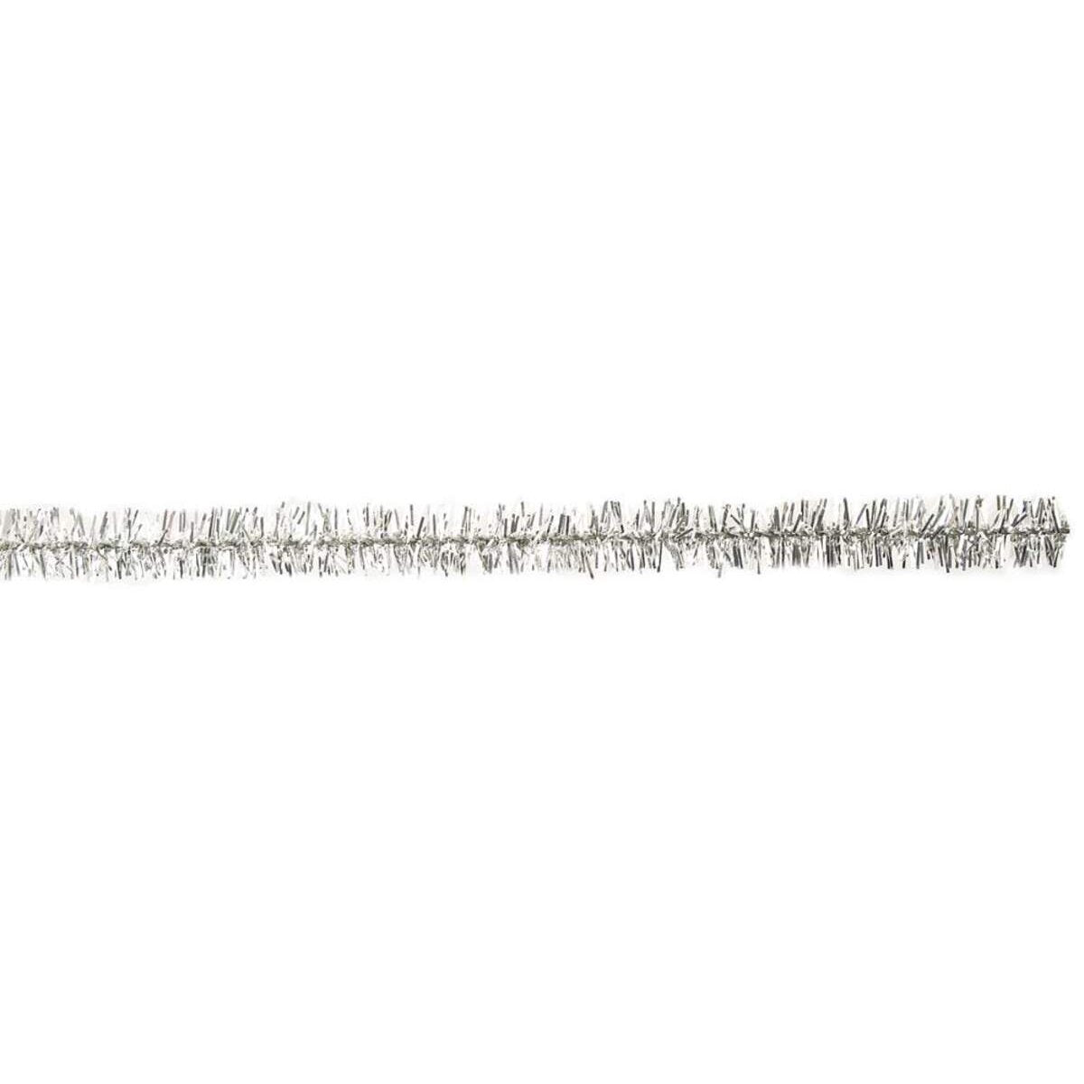 Rayher Hobby Glimmer-Chenilledraht silber, 50cm, 10 Stück
