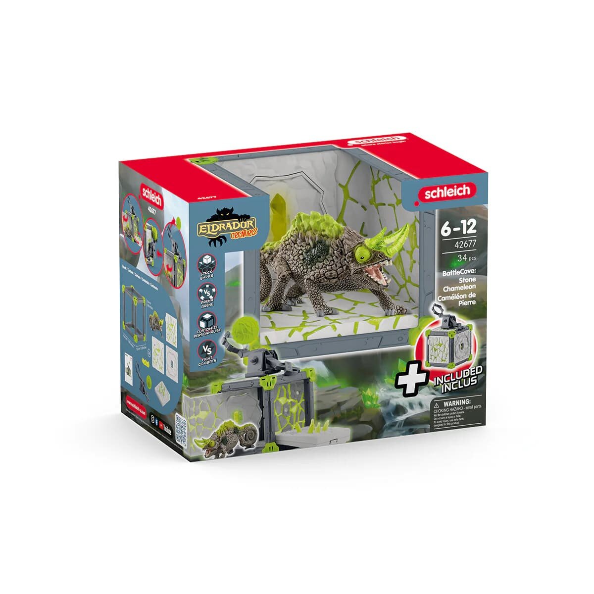 Schleich® 42677 ELDRADOR® CREATURES BattleCave Steinchamäleons