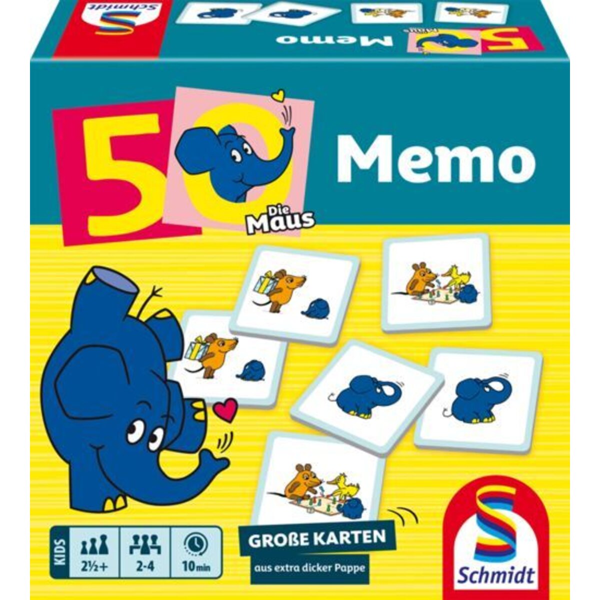 Schmidt Spiele Die Maus, Elefanten-Memo,  50. Jubiläum