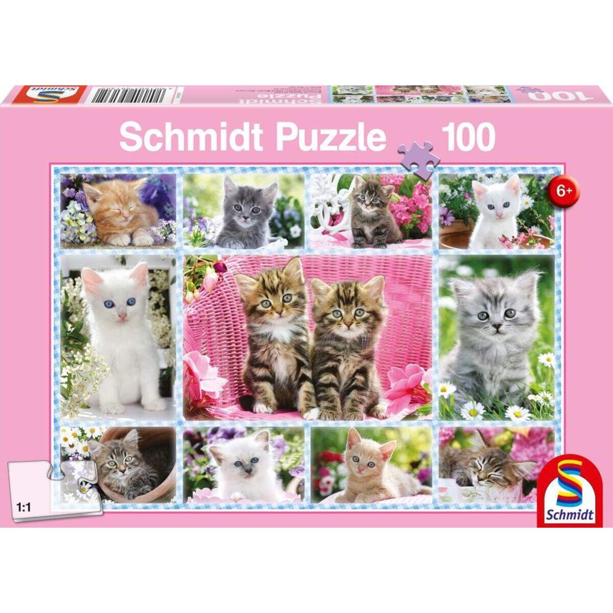 Schmidt Spiele KinderPuzzle - Katzenbabys, 100 Teile