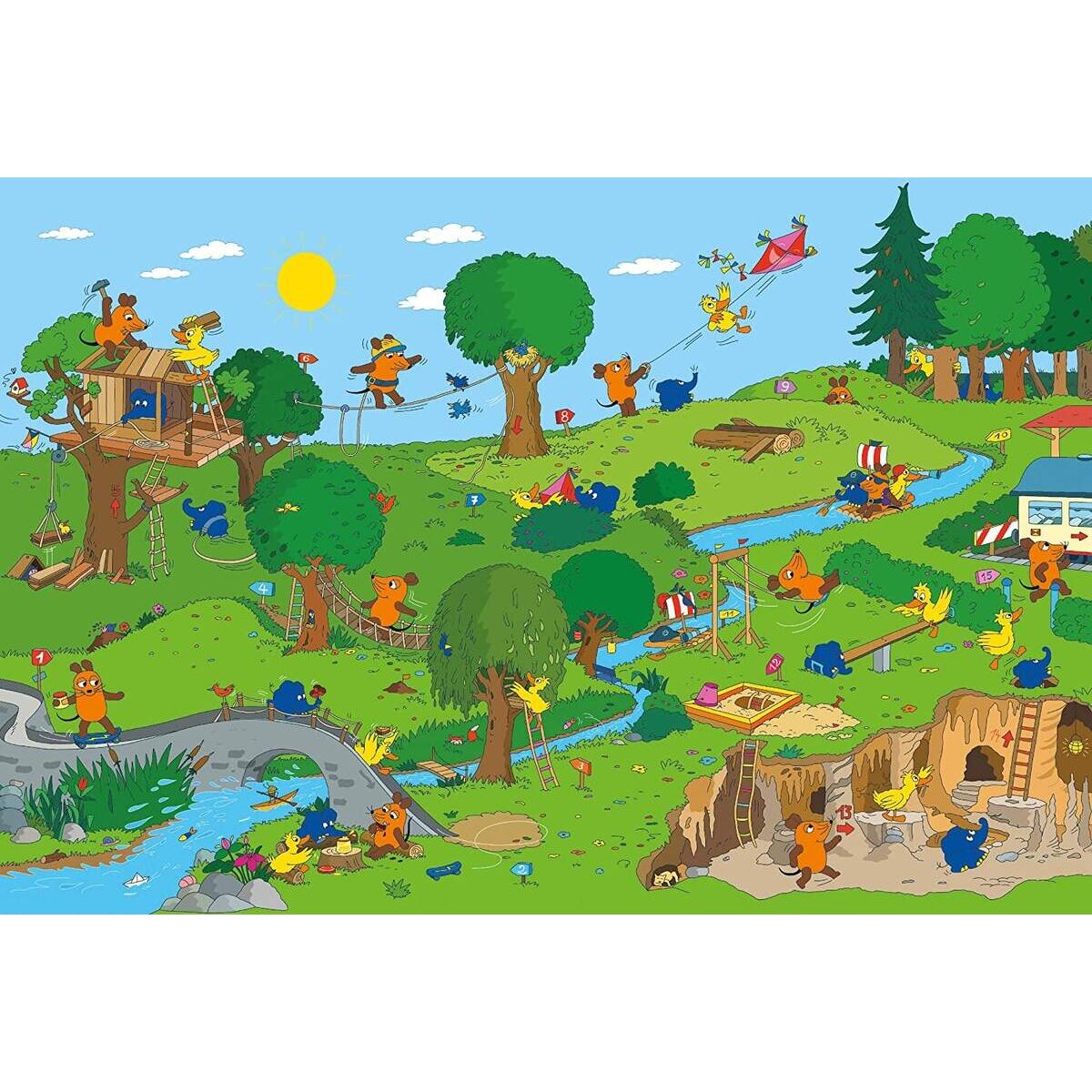 Schmidt Spiele KinderPuzzle - Die Maus Im Spielpark, 100 Teile