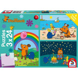 Schmidt Spiele KinderPuzzle - Die Maus Gute Freunde, 3x24 Teile