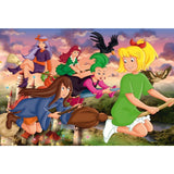 Schmidt Spiele Puzzle - Bibi Blocksberg: Hexenrennen, 150 Teile, Eco-Friendly, Gras Kinderpuzzle