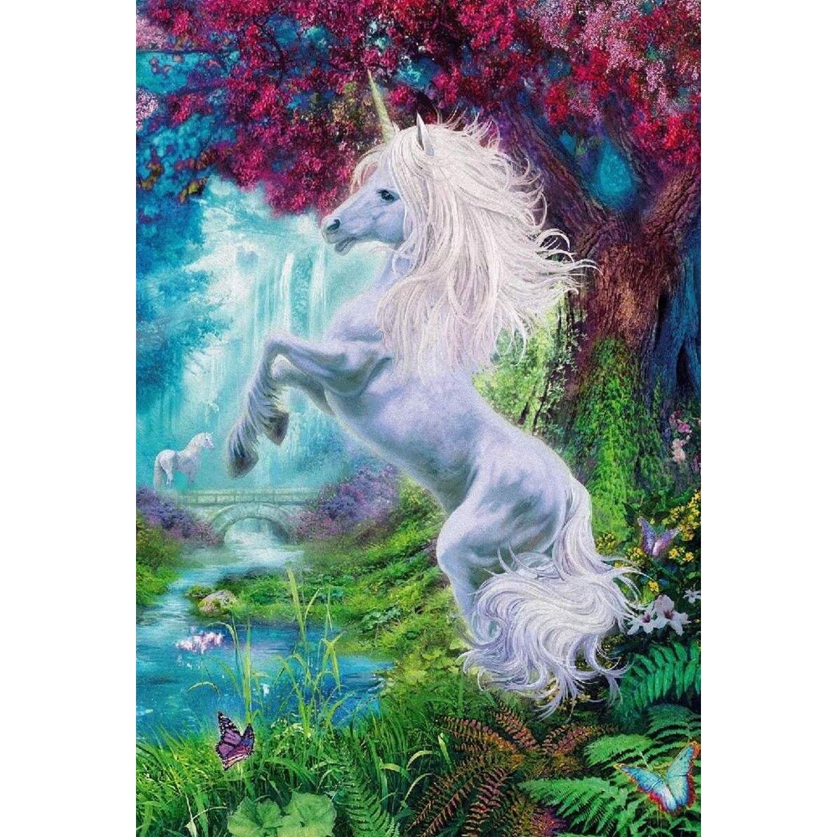 Schmidt Spiele KinderPuzzle - Einhorn im verzauberten Garten, 60 Teile