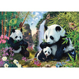 Schmidt Spiele Puzzle - Pandafamilie am Wasserfall, 500 Teile