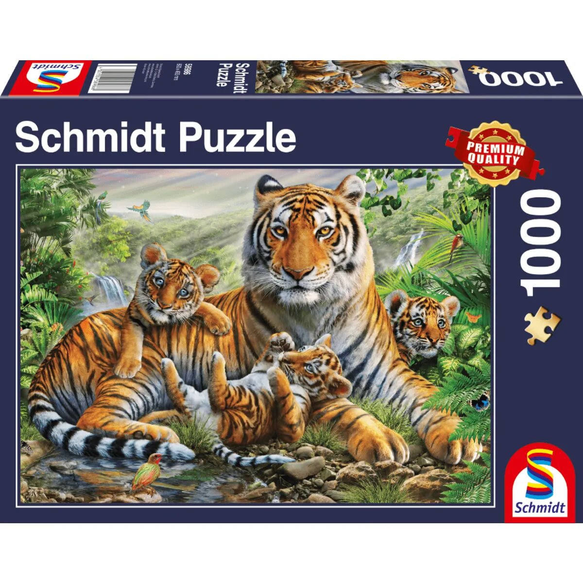 Schmidt Spiele Puzzle - Tiger und Welpen, 1000 Teile